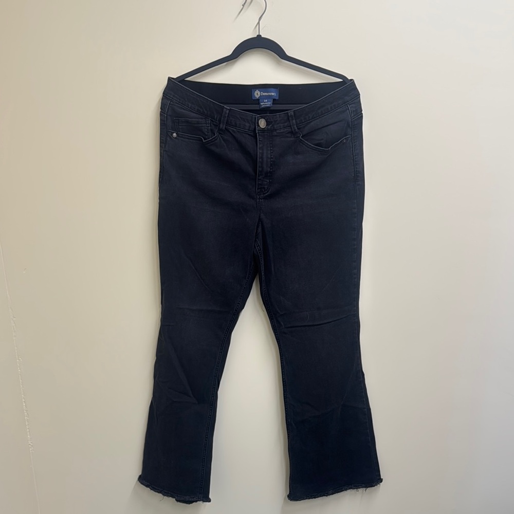 Democracy Black Flare Wide Leg Jeans